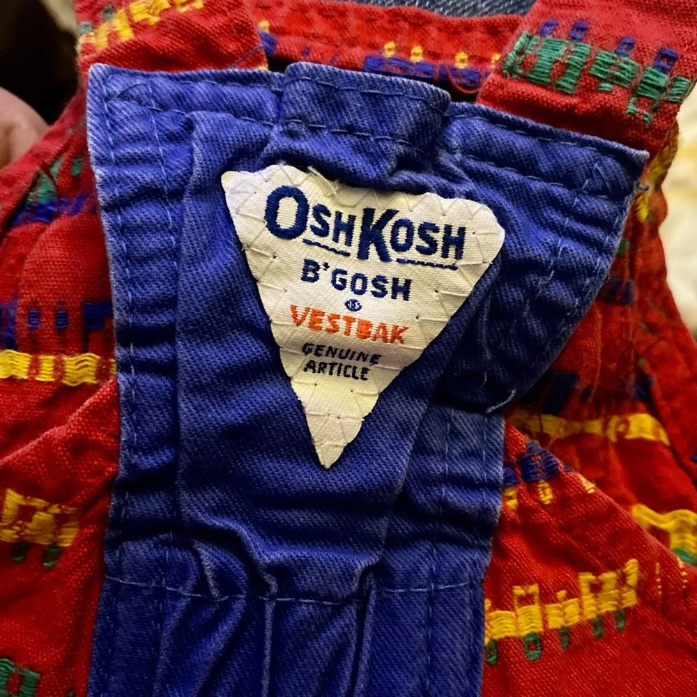 Vintage made in the USA Oshkosh train overalls 6-9 months htf rare - Picture 4 of 6